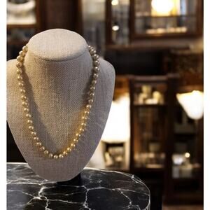 Vintage Faux Gold Pearl Necklace